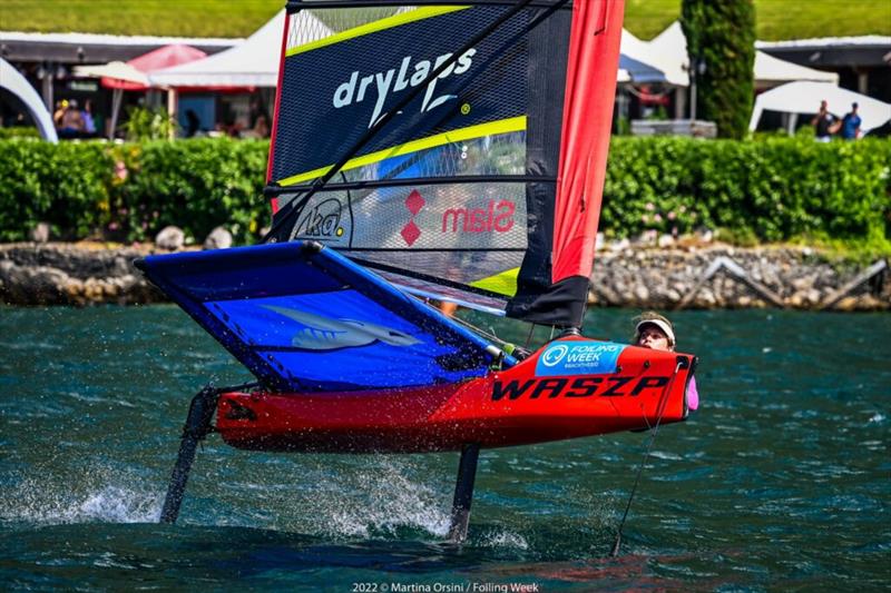 Elise Beavis of New Zealand in action during Foiling Week photo copyright Martina Orsini taken at Fraglia Vela Malcesine and featuring the WASZP class