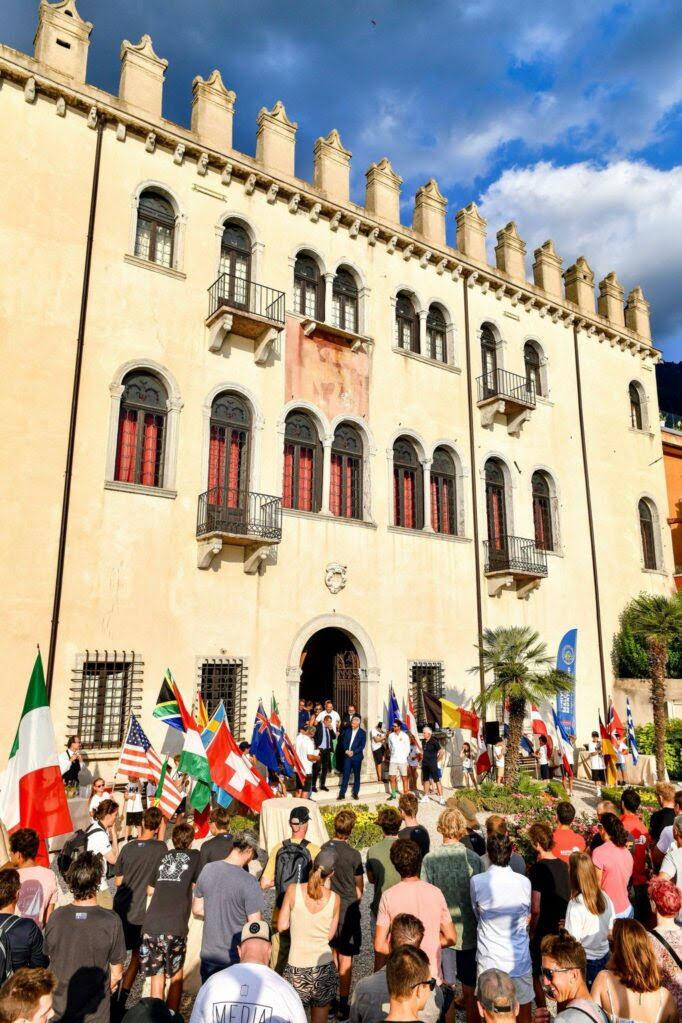 The International WASZP Games is officially opened at Malcesine, Lake Garda, Italy photo copyright James Tomlinson taken at Fraglia Vela Malcesine and featuring the WASZP class