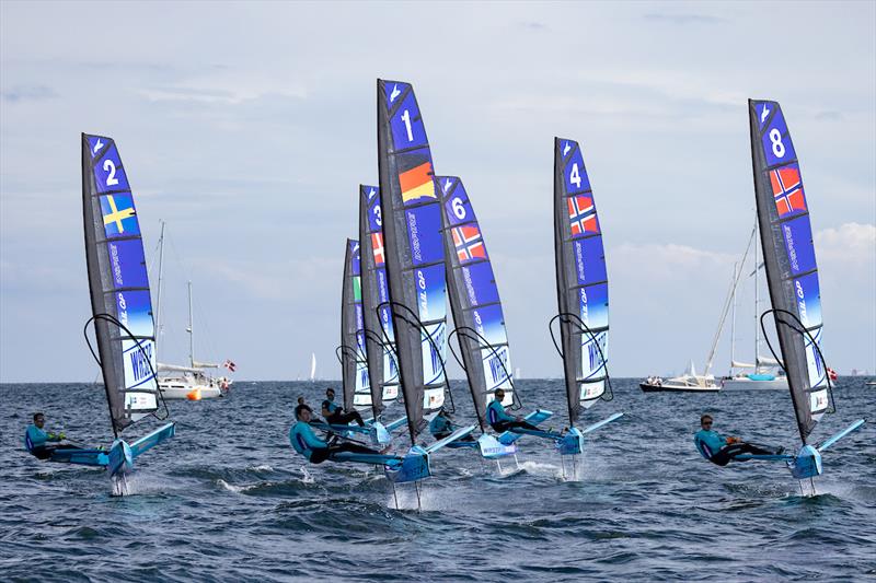 Young sailors take part in the Inspire Racing x WASZP program on Race Day 2 of the ROCKWOOL Denmark Sail Grand Prix in Copenhagen, Denmark - photo © Felix Diemer for SailGP