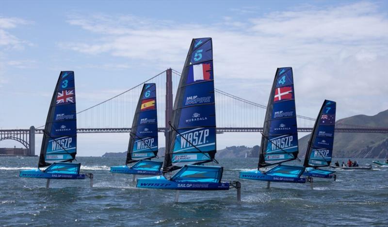 oung sailors take part in the Inspire Racing x WASZP program ahead of the Mubadala SailGP Season 3 Grand Final in San Francisco, USA - photo © Felix Diemer for SailGP