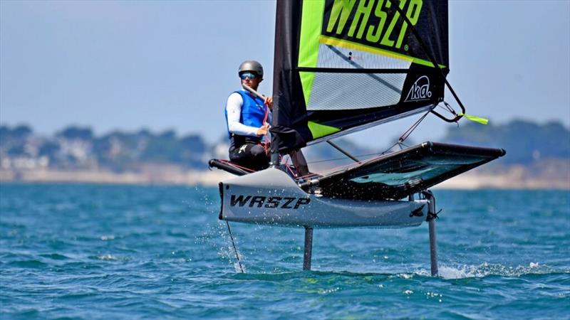 WASZP European Games day 4 photo copyright Christophe Le Bohec taken at Ecole Nationale de Voile et des Sports Nautiques and featuring the WASZP class