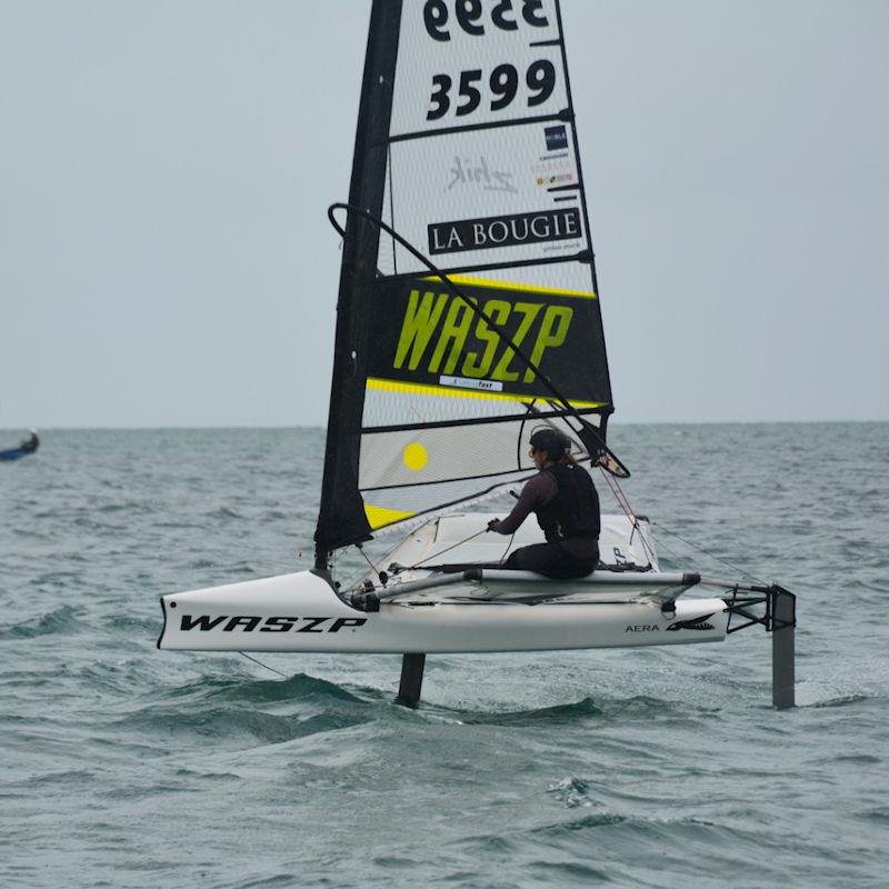 WASZP Australian Nationals Day 3: Hattie Rogers claims the women title photo copyright Marc Ablett taken at Sorrento Sailing Couta Boat Club and featuring the WASZP class