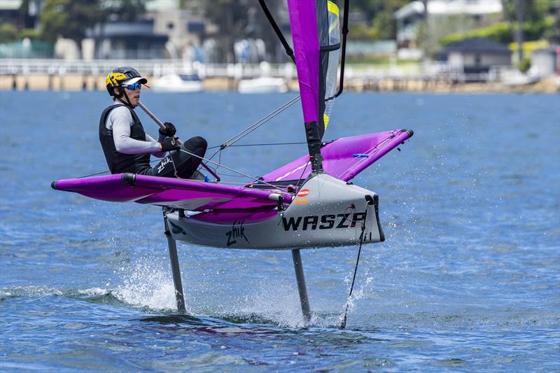 2023/24 WASZP Australian Slalom Championship on Pittwater photo copyright Andrea Francolini Photography taken at Royal Prince Alfred Yacht Club and featuring the WASZP class