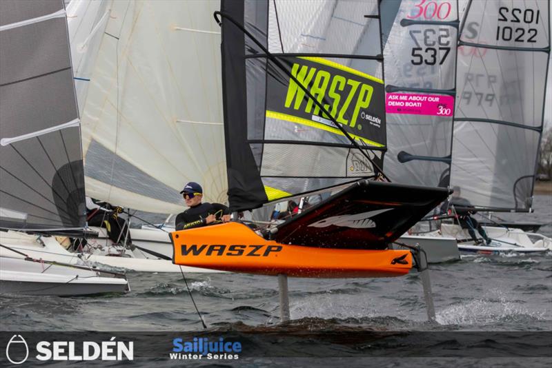 Sam Whaley foiling his WASZP during the Oxford Blue - photo © Tim Olin / www.olinphoto.co.uk