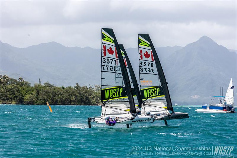 2024 WASZP US Nationals Day 1 photo copyright Lauren Easily Towill taken at Kaneohe Yacht Club and featuring the WASZP class