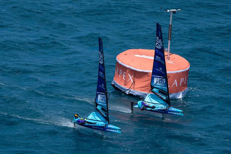 WASZP racing at SailGP Bermuda - photo © Mikael Raber