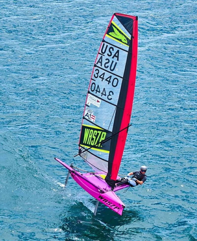 Pearl Lattanzi from Hawaii has been competing on the European Circuit for 2 months in preparation photo copyright WASZP Class taken at  and featuring the WASZP class