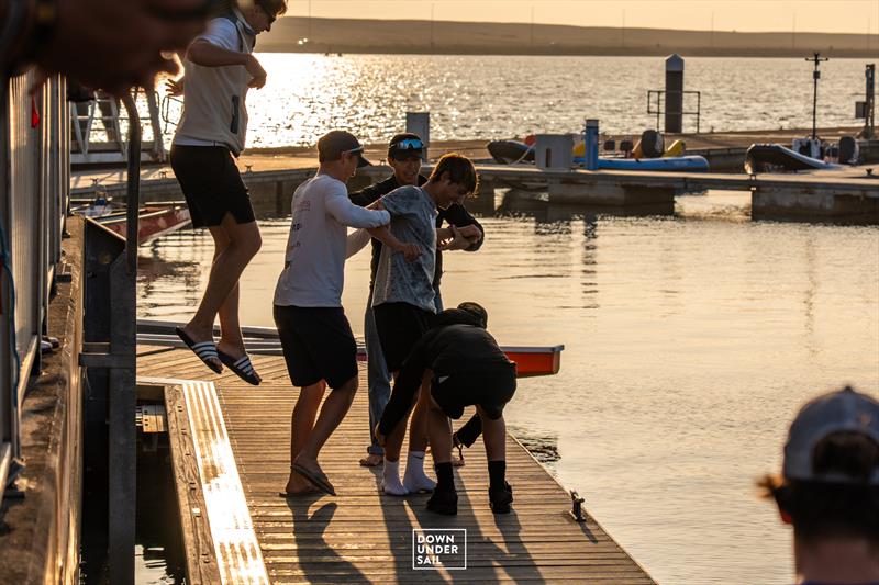 Federico Bergamasco (ITA) wins the 2025 WASZP Games photo copyright Down Under Sail taken at Weymouth & Portland National Sailing Academy and featuring the WASZP class