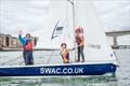 Newlands Primary School students and Olympic medallists at Southampton Water Sports Activity Centre © SWAC