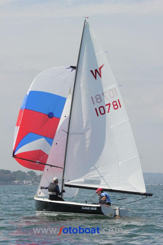 Liam and Sue McGrath (Wayfarer) winners of the Sunday pursuit race at the River Exe Regatta photo copyright Mike Rice / www.fotoboat.com taken at Topsham Sailing Club and featuring the Wayfarer class