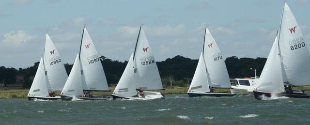 Startlinen during the Wayfarer Easterns at Waldringfield photo copyright Alexis Smith taken at Waldringfield Sailing Club and featuring the Wayfarer class