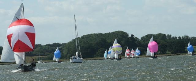 Downwind during the Wayfarer Easterns at Waldringfield - photo © Alexis Smith
