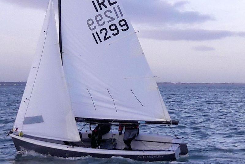 Monica Schaefer and crew on day 5 of the Viking Marine Frostbite Series at Dun Laoghaire photo copyright Cormac Bradley taken at Dun Laoghaire Motor Yacht Club and featuring the Wayfarer class