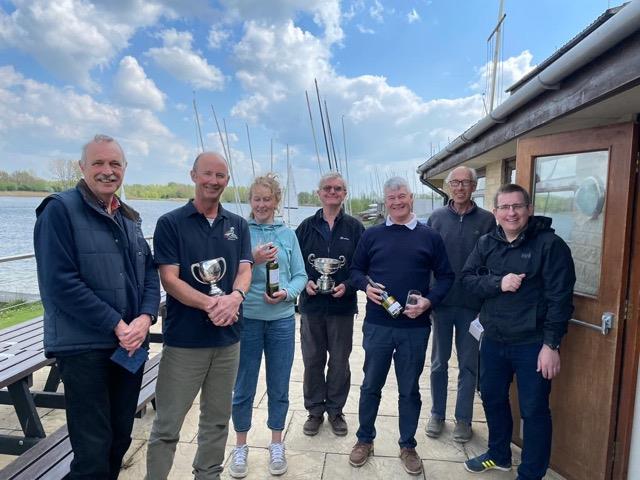 Wayfarer Western Championships prize winners photo copyright Nigel O'Donnell taken at West Oxfordshire Sailing Club and featuring the Wayfarer class
