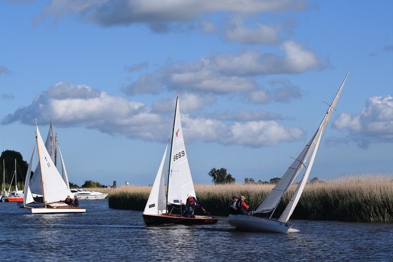 Race winners Wayfarer 8669, Stuart Rix & David Ling, during th e61st Yachtmaster Insurance Three Rivers Race photo copyright Holly Hancock taken at Horning Sailing Club and featuring the Wayfarer class