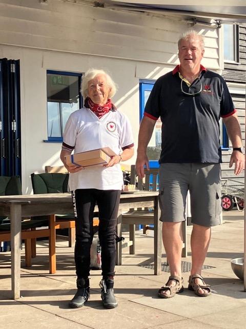 Liz Feibusch is recognised as she retires from racing after the Wayfarer Eastern Championship at Blackwater - photo © Zoe Nelson