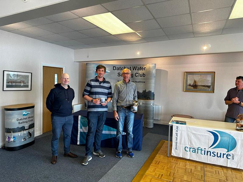 Champions Andrew and Tom Wilson during the prize giving of the Wayfarer Inlands 2024 at Datchet photo copyright Nigel O'Donnell taken at Datchet Water Sailing Club and featuring the Wayfarer class