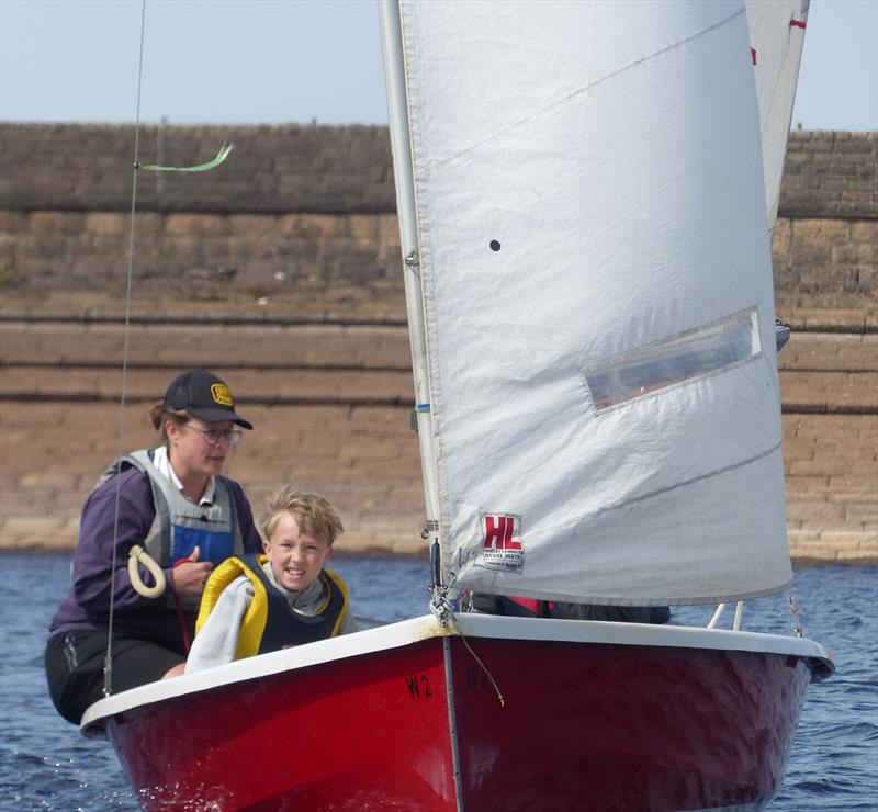Alice Morris and Stephen James during the Dovestone Sailing Club Open Day photo copyright Nik Lever taken at Dovestone Sailing Club and featuring the Wayfarer class