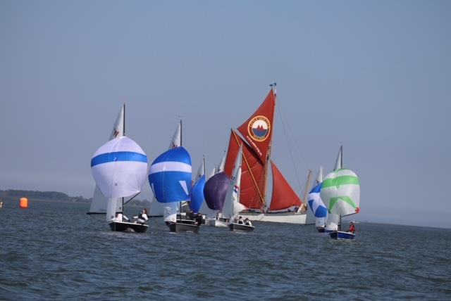 Close racing during the Wayfarer Eastern Championship at Blackwater Sailing Club photo copyright Zoe Nelson taken at Blackwater Sailing Club and featuring the Wayfarer class
