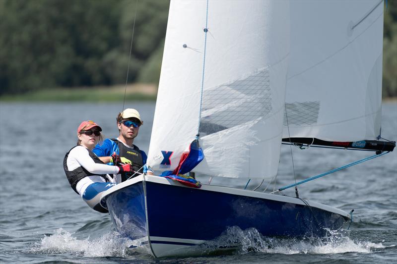 Nick and Matty Evans finish second overall in the Wayfarer Nationals at Grafham Water photo copyright Paul Sanwell / OPP taken at Grafham Water Sailing Club and featuring the Wayfarer class