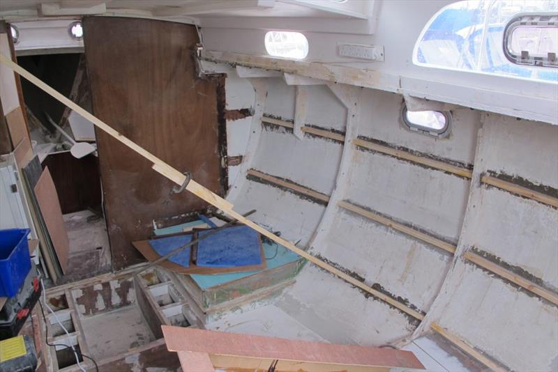 This last batten completed the set on the starboard side ready to receive the silver-backed foam insulation photo copyright Wessex Resins & Adhesives taken at  and featuring the  class