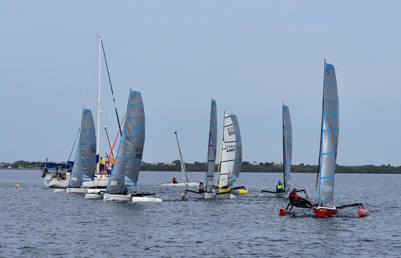 Racecourse action at the Charlotte Harbor Regatta in the Weta class - photo © Brian Gleason/Charlotte Harbor Regatta