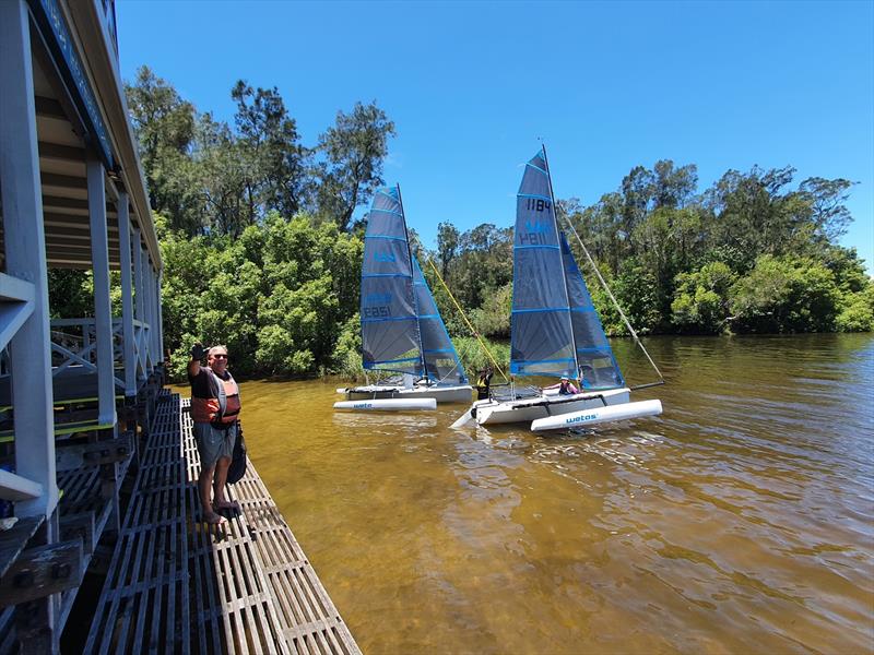 A couple of crews exploring the Cooloola Wetlands photo copyright Peter Hackett taken at  and featuring the Weta class