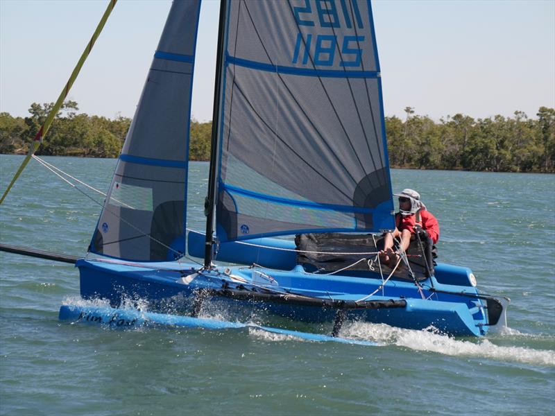 Glenn Foley float-hiking photo copyright Julie Hartwig taken at  and featuring the Weta class