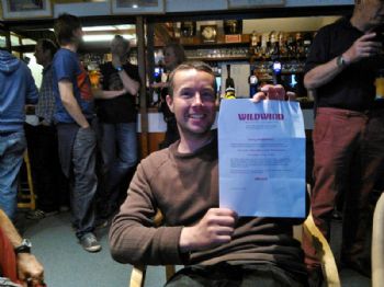 Gary Pilgrim, happy winner of one of 2 Wildwind free holidays donated to the UK Laser Association last year - © UKLA