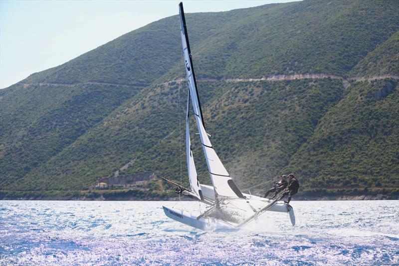 Hobie Tiger blast reaching at Vassiliki - photo © Georgina Craig Harvey