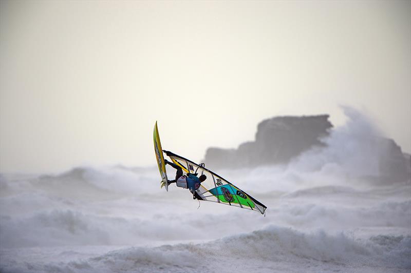 Big wave action from the Red Bull Storm Chase in Cornwall - photo © Bob Berry / www.bbphoto.net