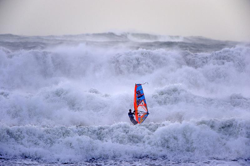 Big wave action from the Red Bull Storm Chase in Cornwall - photo © Bob Berry / www.bbphoto.net