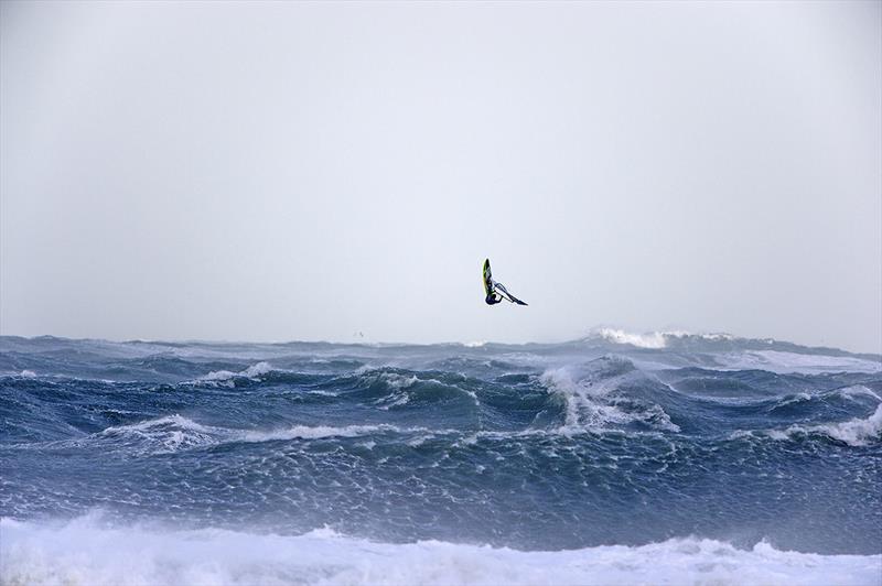 Big wave action from the Red Bull Storm Chase in Cornwall - photo © Bob Berry / www.bbphoto.net