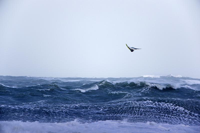 Big wave action from the Red Bull Storm Chase in Cornwall - photo © Bob Berry / www.bbphoto.net