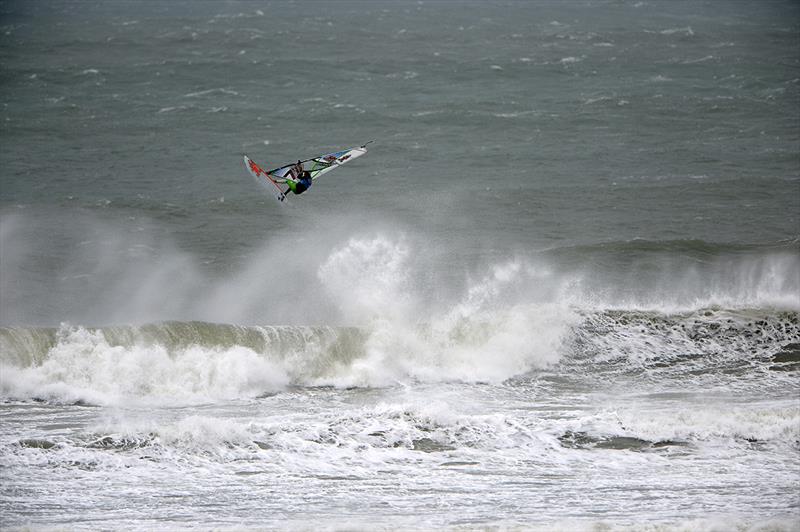 Big wave action from the Red Bull Storm Chase in Cornwall - photo © Bob Berry / www.bbphoto.net
