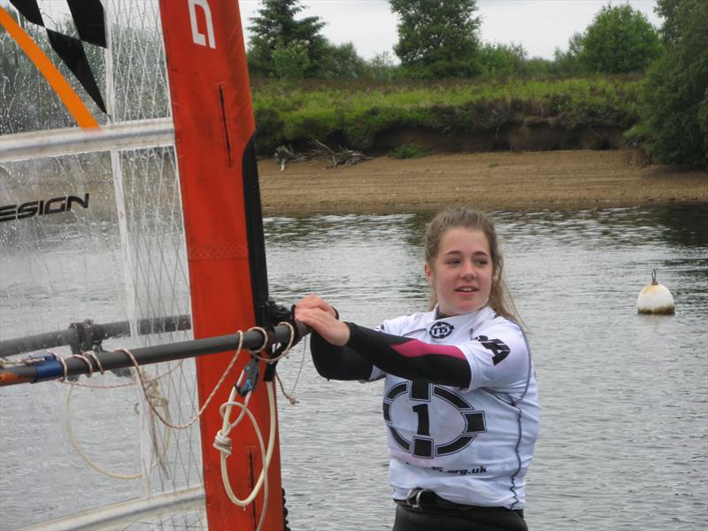 Jane Vallance, 5.8m winner in the Team 15 Interclub event at Kielder Water photo copyright Judy Scullion taken at Kielder Water Sailing Club and featuring the Windsurfing class