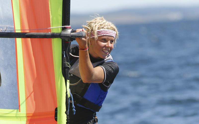 Zofia Klepacka at the Volvo Youth Sailing ISAF World Championship 2002 photo copyright Peter Bentley / www.peterbentleypictures.com taken at Lunenburg Yacht Club and featuring the Windsurfing class