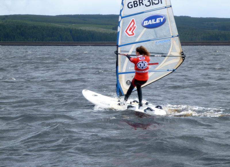 Isabelle Palmer during the T15 event at Kielder Water photo copyright John Scullion taken at Kielder Water Sailing Club and featuring the Windsurfing class