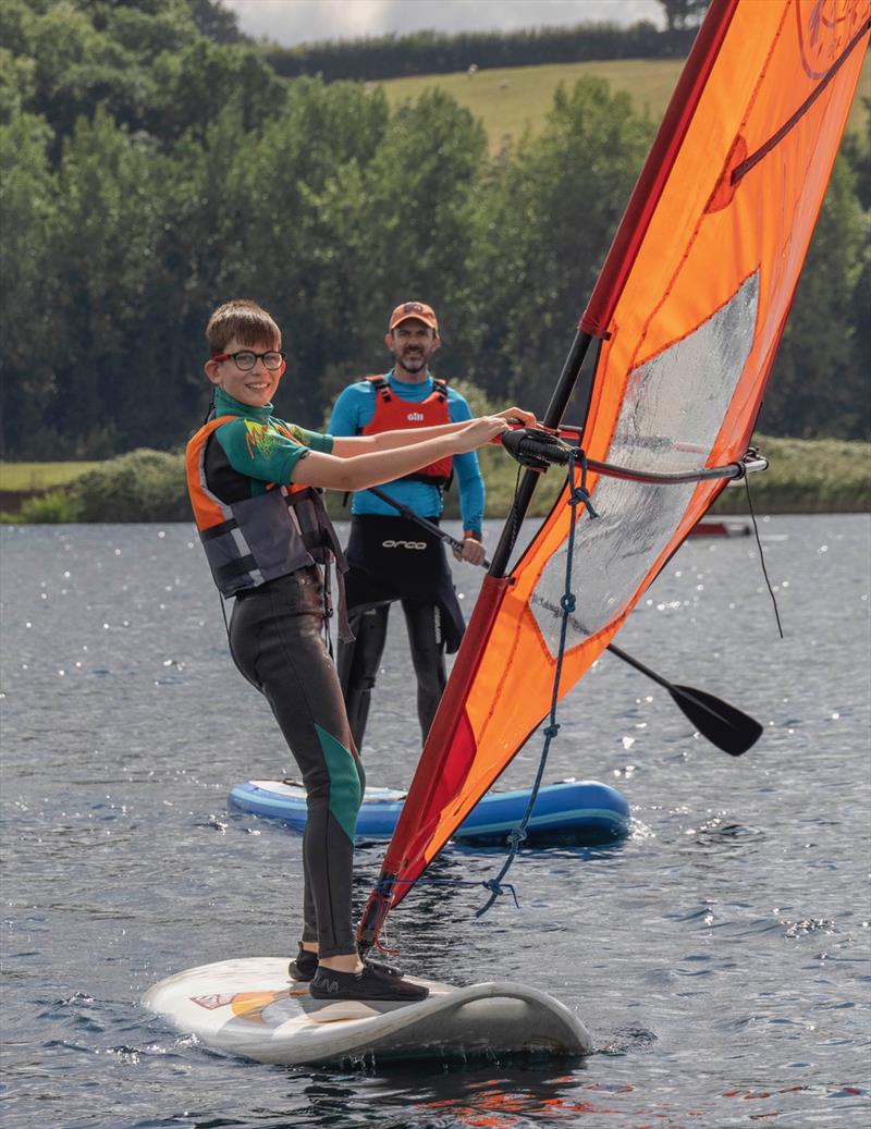 Trying windsurfing at Discover sailing at Notts County Sailing Club photo copyright David Eberlin taken at Notts County Sailing Club and featuring the Windsurfing class