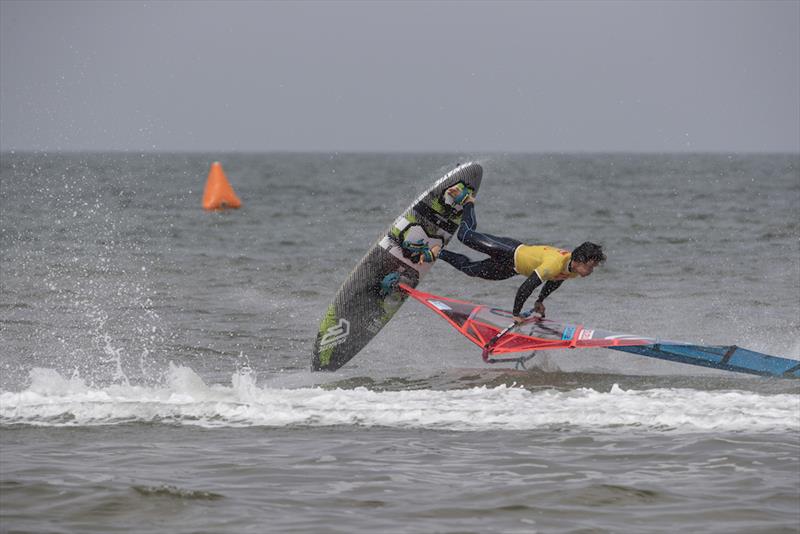 Alex Mertens from the USA - 2018 Mondial du Vent photo copyright Pierre Bouras taken at  and featuring the Windsurfing class