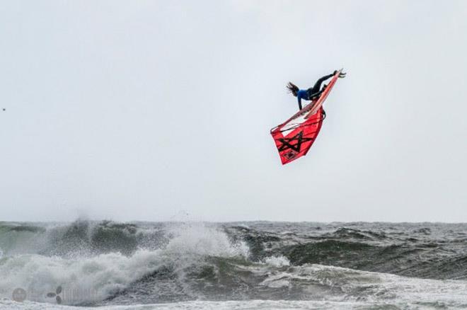 2017 Pistol River Wave Bash Winner Boujmaa Guilloul at last year's event Pro Final  - photo © International Windsurfing Tour
