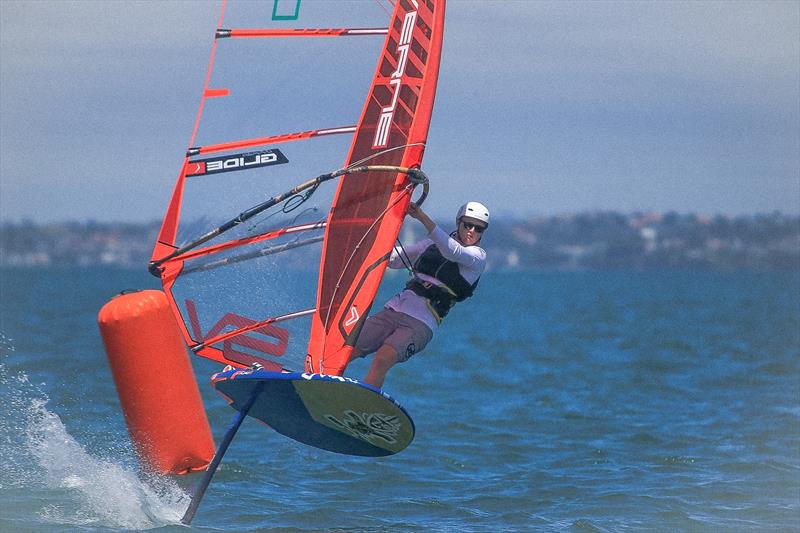 `Once the board leaves the water, you literally are surfing in the air,` Aaron McIntosh - Olympic medalist and triple world champion photo copyright Windfoil New Zealand taken at Takapuna Boating Club and featuring the Windsurfing class
