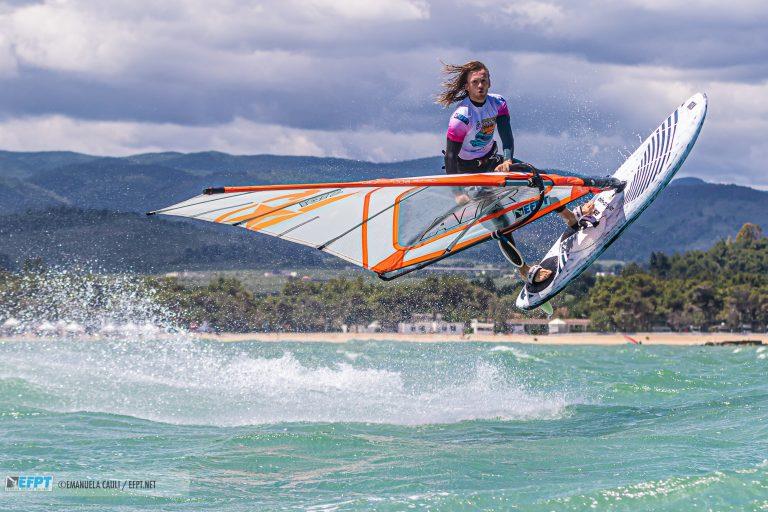 Adam Sims from the UK - EFPT Spiaggia Lunga Village 2019 photo copyright Emanuela Cauli taken at  and featuring the Windsurfing class