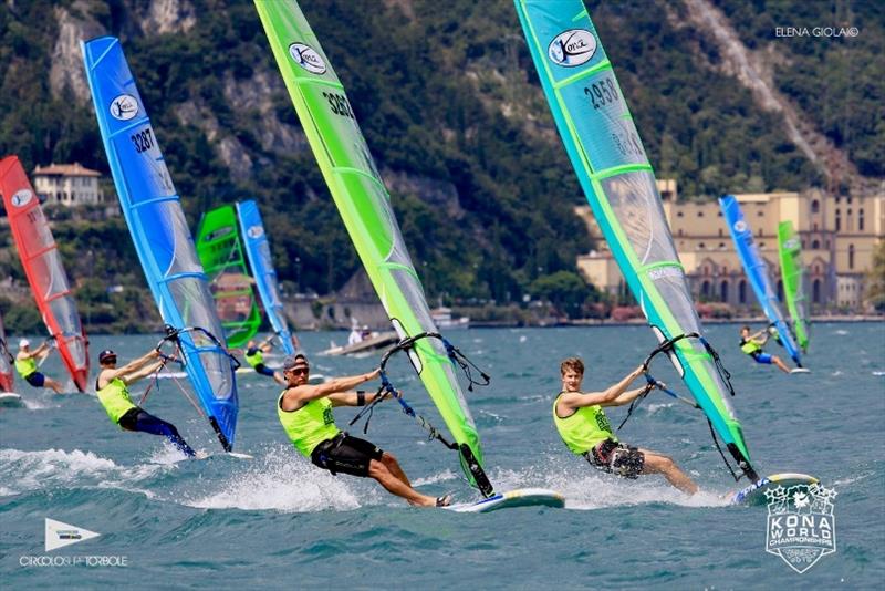 Kona Worlds 2019 at Lake Garda - Day 1 photo copyright Elena Giolai taken at Circolo Surf Torbole and featuring the Windsurfing class