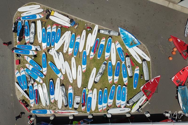 Windsurfers from above - photo © Mitch Pearson / Surf Sail Kite