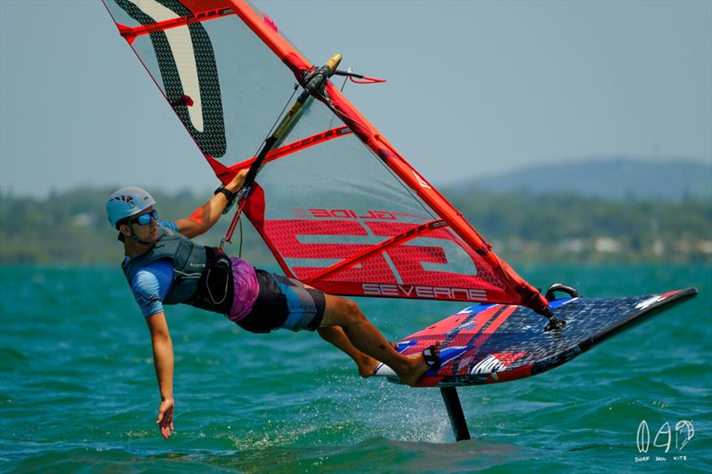Action at the Downunder Pro 2020 photo copyright Mitchell Pearson / SurfSailKite taken at Royal Queensland Yacht Squadron and featuring the Windsurfing class