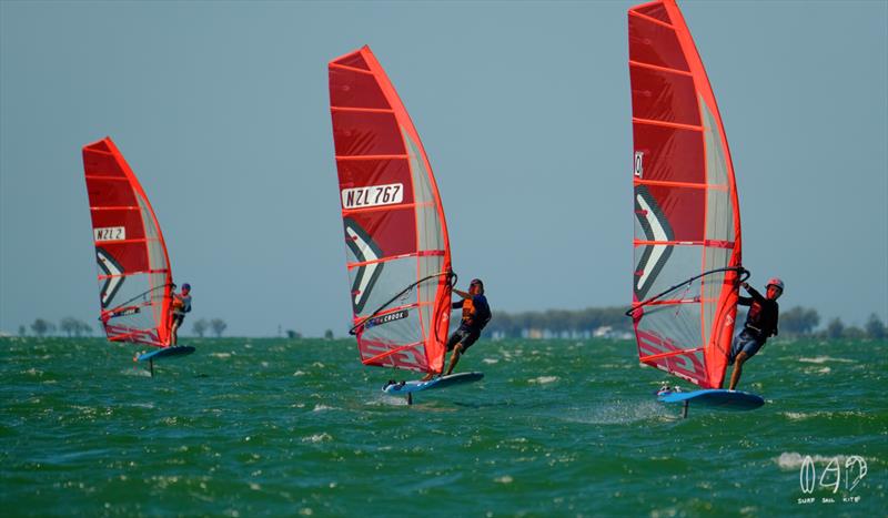 Action at the Downunder Pro 2020 photo copyright Mitchell Pearson / SurfSailKite taken at Royal Queensland Yacht Squadron and featuring the Windsurfing class