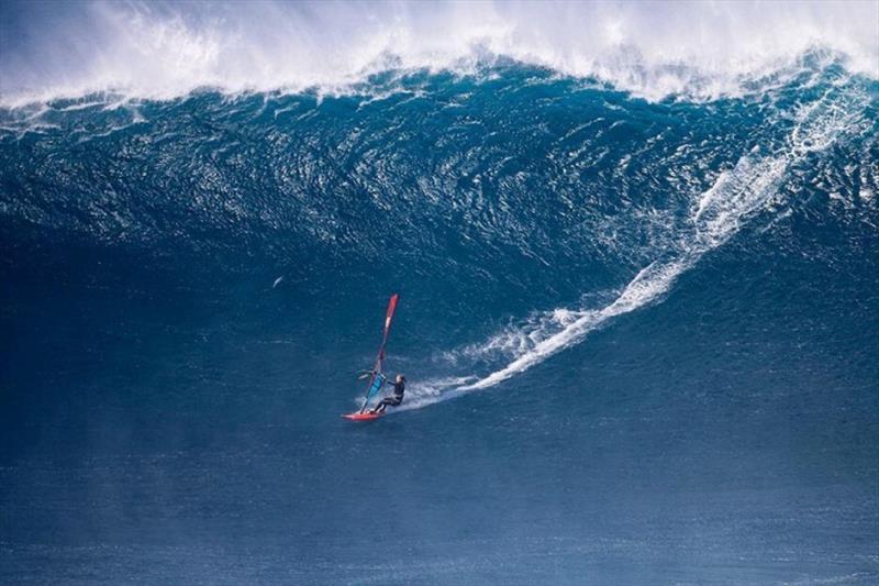 Sarah Hauser, 36-38 feet - Women's Biggest Wave photo copyright Erik Aeder taken at  and featuring the Windsurfing class