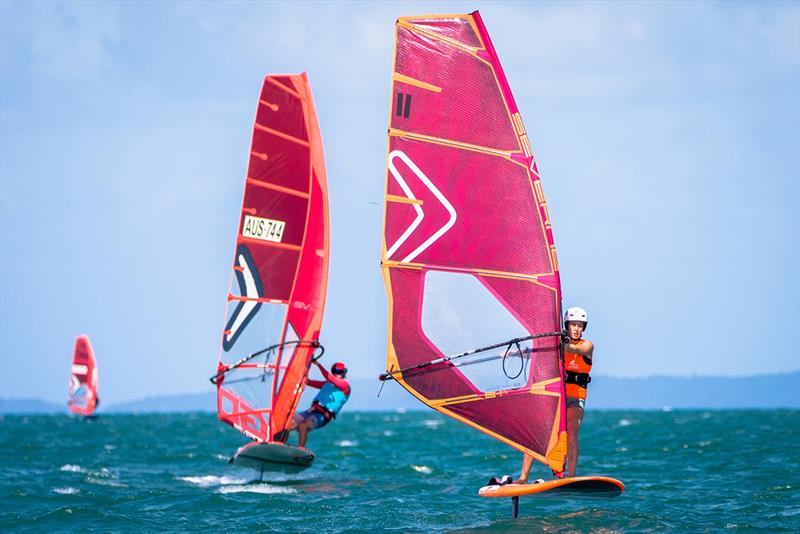 Any foil equipment works in free foil, including wave sails - Bris Vegas Windfoil Pro photo copyright Sarah Motherwell taken at Royal Queensland Yacht Squadron and featuring the Windsurfing class