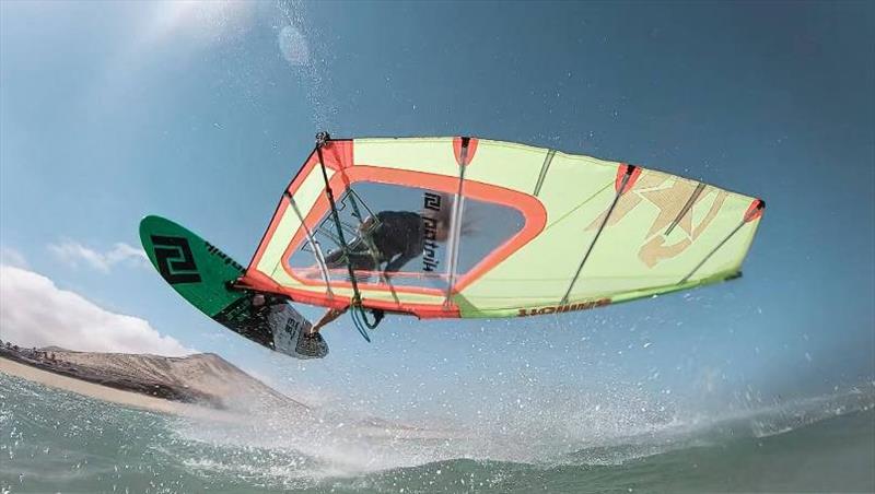 Adam freestyling in Fuerteventura photo copyright EFPT taken at  and featuring the Windsurfing class
